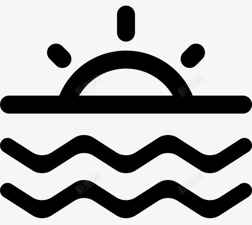 日落浪漫大海图标svg_新图网 https://ixintu.com 大海 日出 日落 浪漫 环游世界