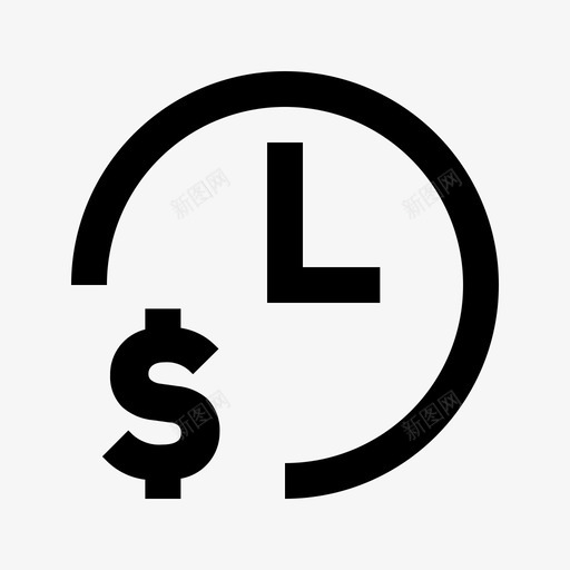 计费小时美元金钱图标svg_新图网 https://ixintu.com 假期 美元 计费小时 重要图标设置清晰 金钱