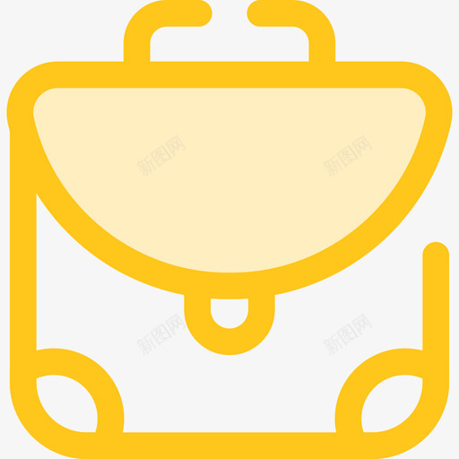 公文包学校系列3黄色图标svg_新图网 https://ixintu.com 公文包 学校系列3 黄色