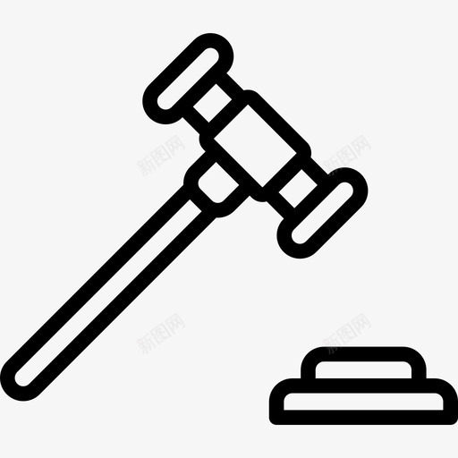 木槌司法收集直系图标svg_新图网 https://ixintu.com 司法收集 木槌 直系