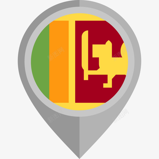 斯里兰卡国旗圆形图标svg_新图网 https://ixintu.com 国旗 圆形 斯里兰卡