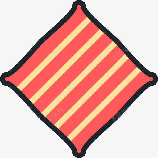 靠垫酒店服务3线性颜色图标svg_新图网 https://ixintu.com 线性颜色 酒店服务3 靠垫