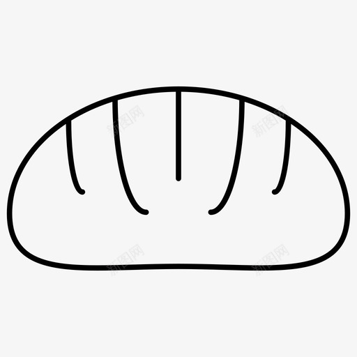 面包长棍面包食物轮廓图标svg_新图网 https://ixintu.com 长棍面包 面包 食物轮廓图标