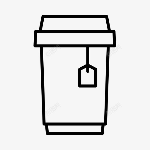 茶杯饮料绿茶图标svg_新图网 https://ixintu.com 万圣节 绿茶 茶包 茶杯 饮料
