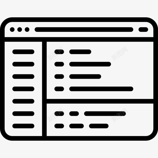 网络接口编程线工艺线性图标svg_新图网 https://ixintu.com 线性 编程线工艺 网络接口