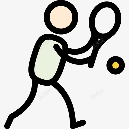 网球运动运动元素图标svg_新图网 https://ixintu.com 网球 运动 运动元素