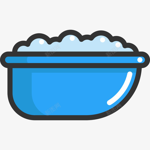 浴缸儿童元素线性颜色图标svg_新图网 https://ixintu.com 儿童元素 浴缸 线性颜色