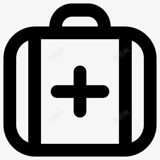 急救手提包粗体轮廓医疗元素2粗体圆润图标svg_新图网 https://ixintu.com 急救手提包 粗体圆润 粗体轮廓医疗元素2