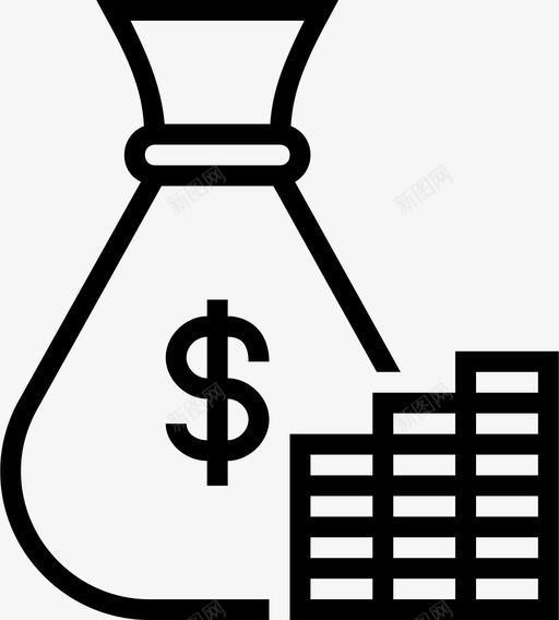 钱筹码硬币图标svg_新图网 https://ixintu.com 收入 硬币 筹码 美元 钱