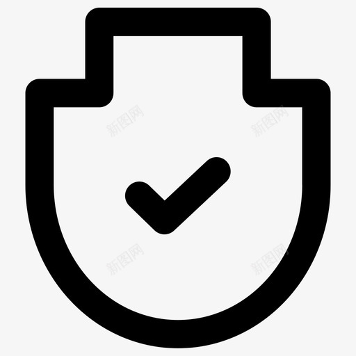 盾牌安全工具粗体圆形图标svg_新图网 https://ixintu.com 安全工具 盾牌 粗体圆形