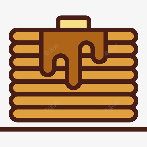 薄饼食物6原色图标svg_新图网 https://ixintu.com 原色 薄饼 食物6