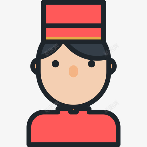 服务员酒店服务3直线颜色图标svg_新图网 https://ixintu.com 服务员 直线颜色 酒店服务3