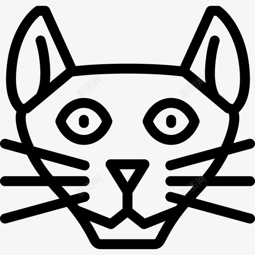 阿比西尼亚猫猫品种直系图标svg_新图网 https://ixintu.com 猫品种 直系 阿比西尼亚猫