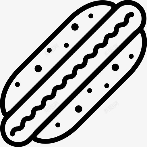热狗美食系列2直系图标svg_新图网 https://ixintu.com 热狗 直系 美食系列2