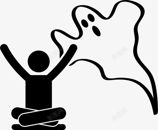 灵媒通讯幽灵图标svg_新图网 https://ixintu.com 幽灵 灵媒 灵魂 神秘 超能力 超能力变异 超自然 通讯