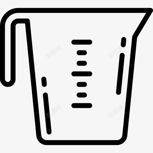 量杯面包房线性图标svg_新图网 https://ixintu.com 线性 量杯 面包房