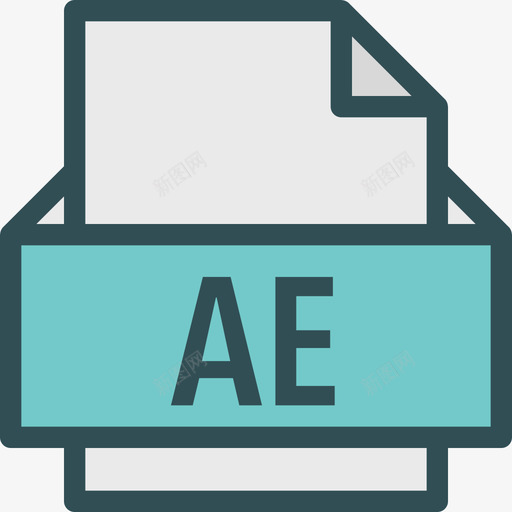 AE格式2线颜色图标svg_新图网 https://ixintu.com AE 格式2 线颜色