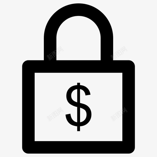 挂锁安全工具粗体圆形图标svg_新图网 https://ixintu.com 安全工具 挂锁 粗体圆形