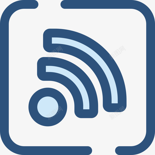 Rss社交网络2蓝色图标svg_新图网 https://ixintu.com Rss 社交网络2 蓝色