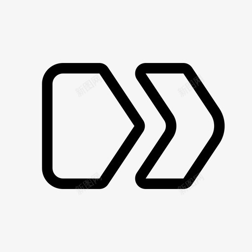 面包屑箭头导航图标svg_新图网 https://ixintu.com 基本图标集 导航 箭头 面包屑