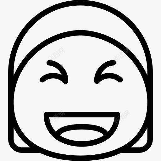 笑表情符号收集线性图标svg_新图网 https://ixintu.com 笑 线性 表情符号收集