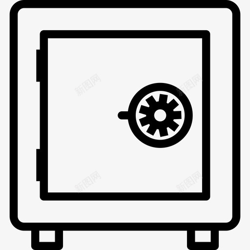 保险箱酒店服务4线性图标svg_新图网 https://ixintu.com 保险箱 线性 酒店服务4