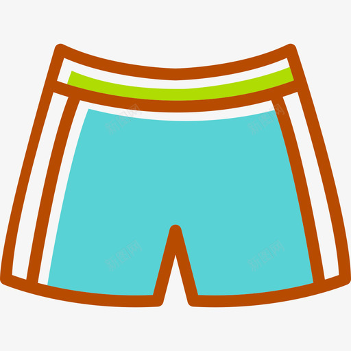 泳装夏季元素浅圆形图标svg_新图网 https://ixintu.com 夏季元素 泳装 浅圆形