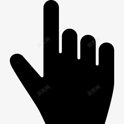 单击手势光标填充图标svg_新图网 https://ixintu.com 光标填充 单击 手势