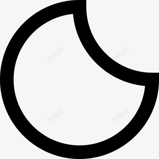 月亮11号天气直线型图标svg_新图网 https://ixintu.com 11号天气 月亮 直线型
