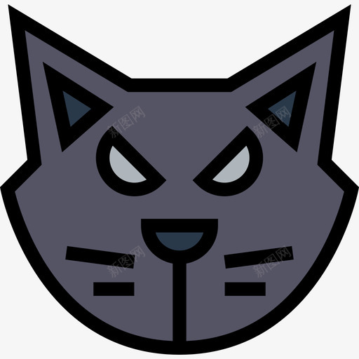 猫假日5线性颜色图标svg_新图网 https://ixintu.com 假日5 猫 线性颜色