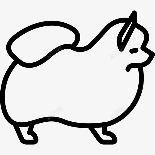 波美拉尼亚狗品种全身直系图标svg_新图网 https://ixintu.com 波美拉尼亚 狗品种全身 直系