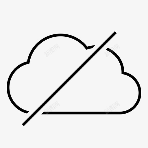 云断开云计算离线图标svg_新图网 https://ixintu.com 云断开 云计算 存储 离线 移动ui元素