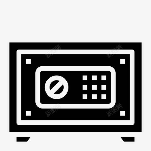 保险箱押金保安图标svg_新图网 https://ixintu.com 保安 保险库 保险箱 押金 酒店服务黑色