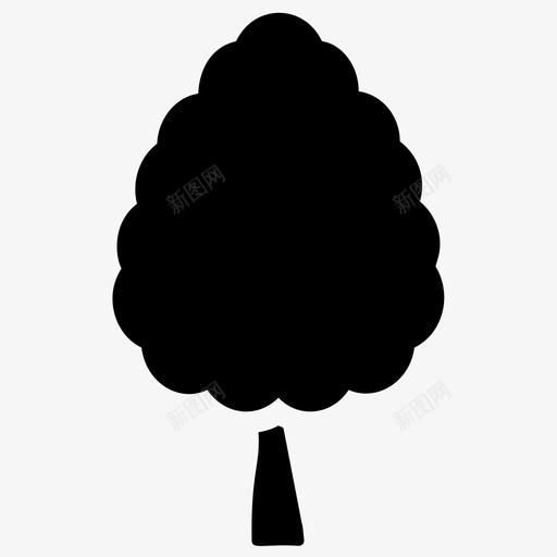 阿富汗松森林通用树图标svg_新图网 https://ixintu.com 树字形图标集 森林 绿色植物 通用树 阿富汗松