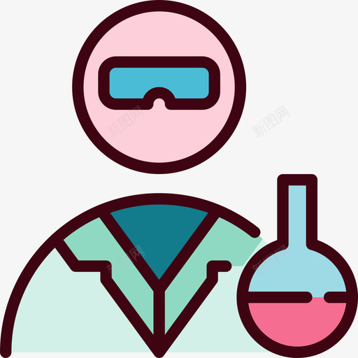 科学家科学研究4线性颜色图标svg_新图网 https://ixintu.com 科学家 科学研究4 线性颜色