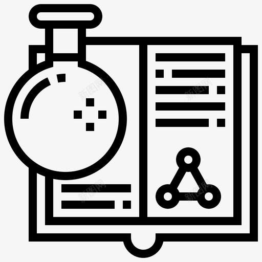 科学书更大生物化学图标svg_新图网 https://ixintu.com 更大 生物化学 生物化学线 科学书