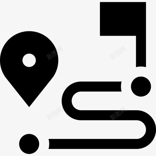 管线实心定位元素填充图标svg_新图网 https://ixintu.com 填充 实心定位元素 管线