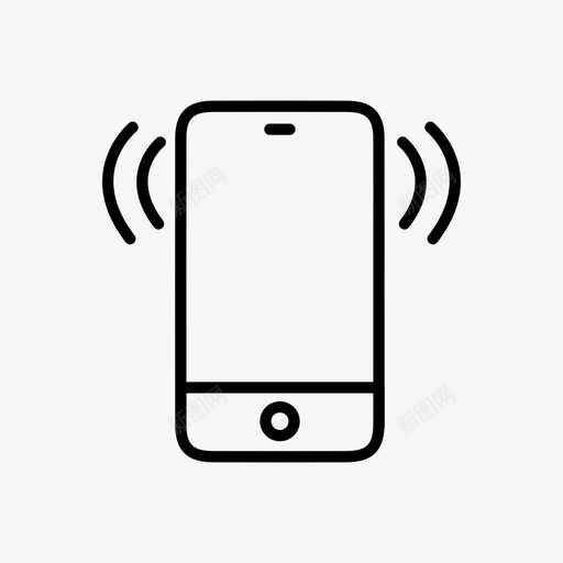 手机连接信号图标svg_新图网 https://ixintu.com 信号 手机 振动 连接