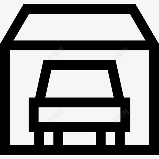车库房地产4直线型图标svg_新图网 https://ixintu.com 房地产4 直线型 车库