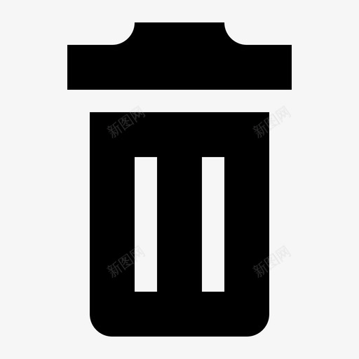 垃圾桶有盖垃圾处理图标svg_新图网 https://ixintu.com 垃圾处理 垃圾桶 有盖 用户界面实心图标集