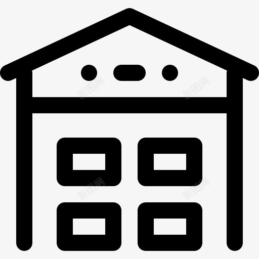 仓库建筑物线性工业元件图标svg_新图网 https://ixintu.com 仓库 建筑物 线性工业元件