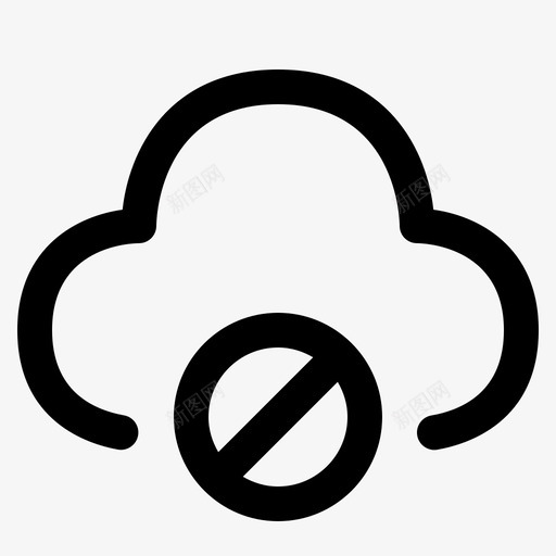 阻止云垃圾邮件图标svg_新图网 https://ixintu.com 云 垃圾邮件 通用界面图标 阻止