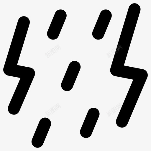风暴天气因素大胆圆润图标svg_新图网 https://ixintu.com 大胆圆润 天气因素 风暴