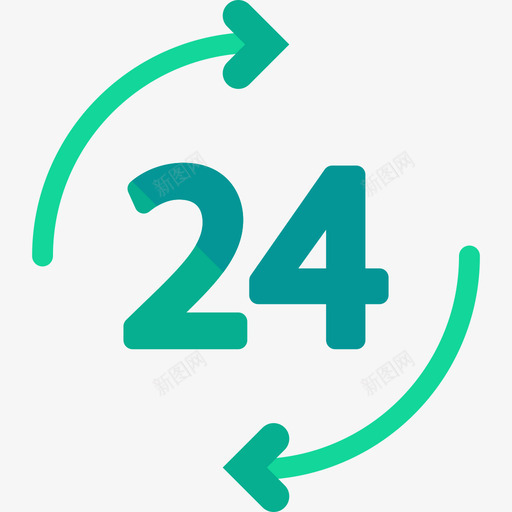 24小时物流配送扁平图标svg_新图网 https://ixintu.com 24小时 扁平 物流配送