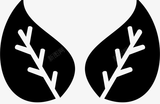 叶草本植物自然图标svg_新图网 https://ixintu.com 叶 植物 自然 草本植物