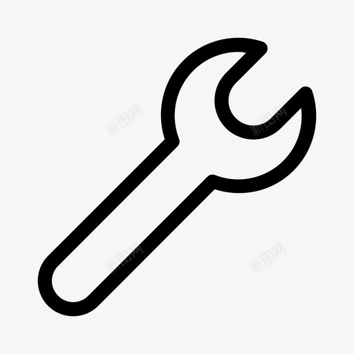 设置螺母扳手维修图标svg_新图网 https://ixintu.com 工具 扳手工具 维修 螺母扳手 设置
