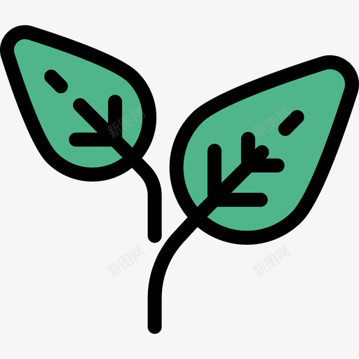 叶园艺3线形颜色图标svg_新图网 https://ixintu.com 叶 园艺3 线形颜色