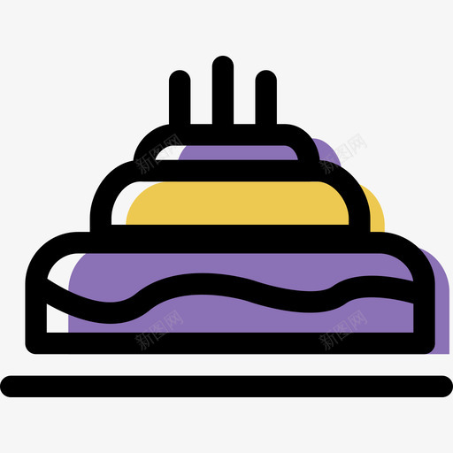 蛋糕饮料和食品资产颜色图标svg_新图网 https://ixintu.com 蛋糕 颜色 饮料和食品资产