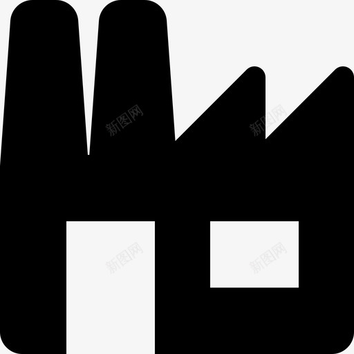 工厂建筑填充工业元素图标svg_新图网 https://ixintu.com 填充工业元素 工厂 建筑