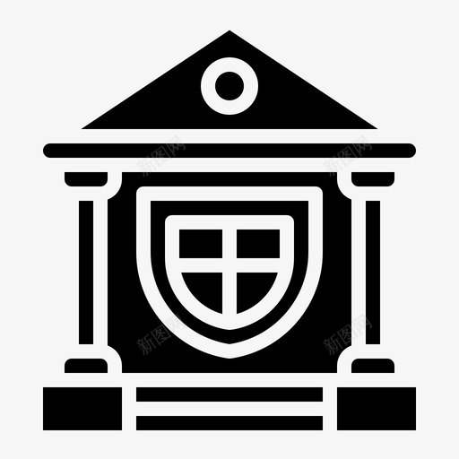 银行安全认证银行图标svg_新图网 https://ixintu.com 安全 认证 银行 银行安全 黑色安全